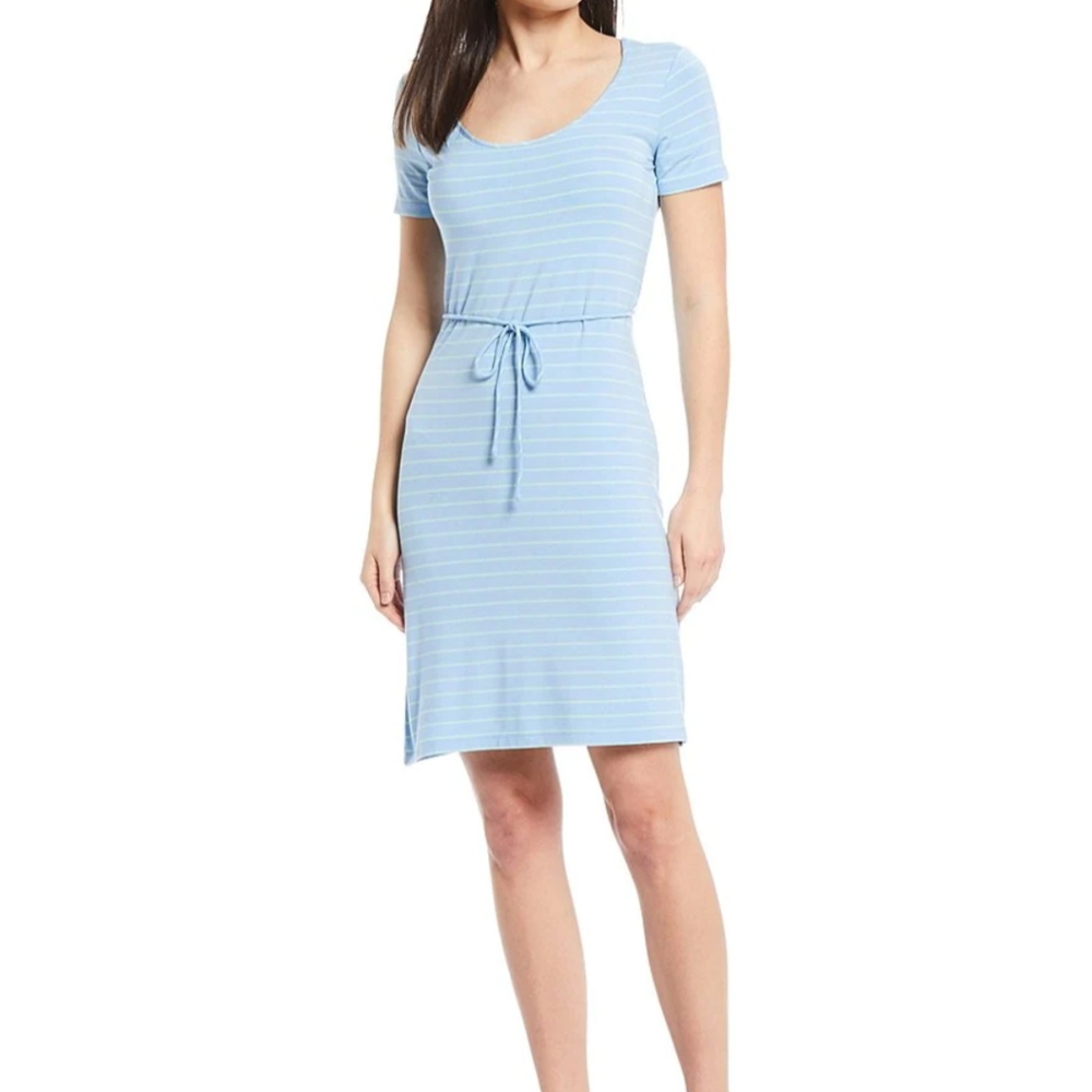 Calvin Klein Jersey Knit Stripe T Shirt Dress